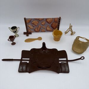 Lot Of 8 Toy‎ Horse Saddles, Bridles, & Accessories